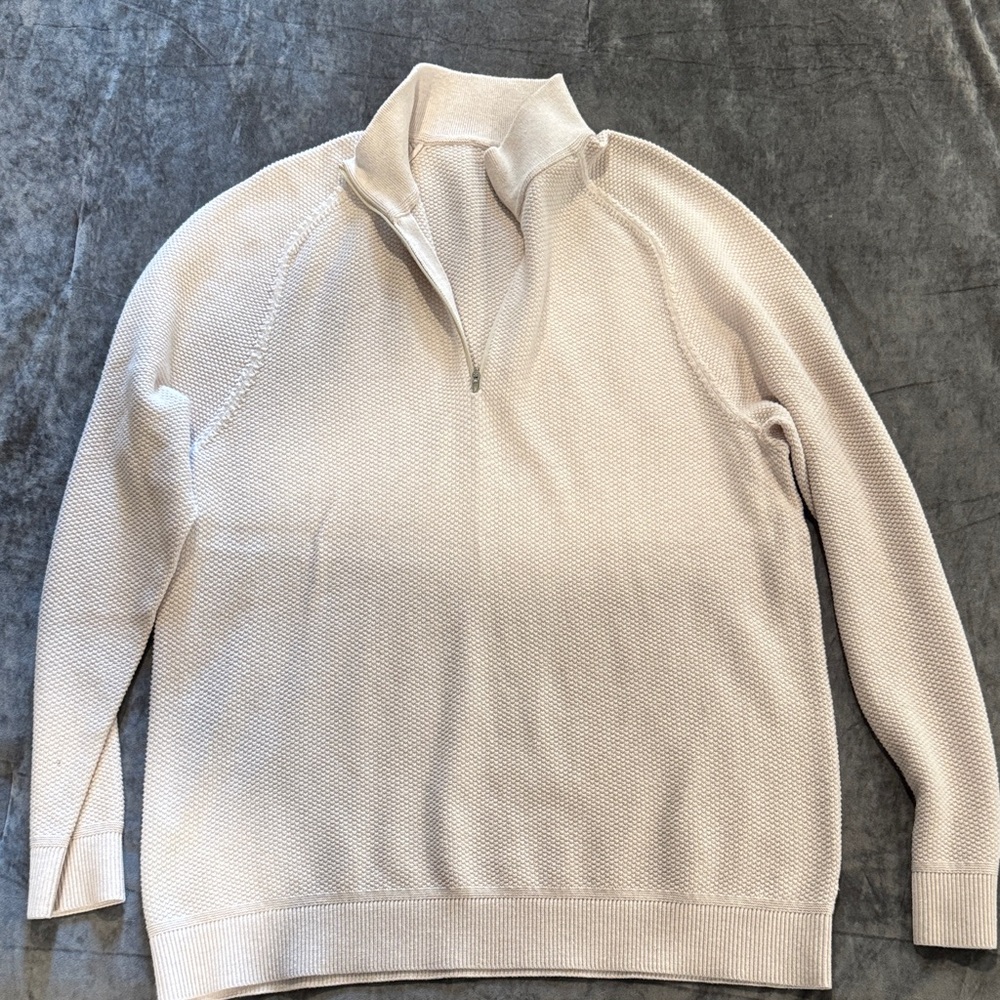 lululemon athletica Men's Cream Zip-Up Sweater
